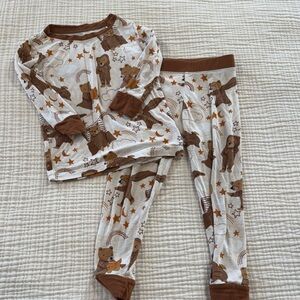 Little Sleepies Brown Bear and Star Kids Pajamas
